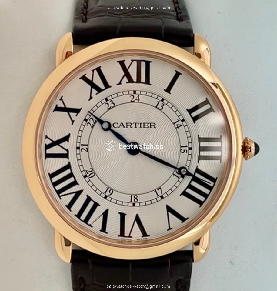 IMG_9085 Cartier Ronde Louis Cartier Mens watch Unisex Manual winding Rose gold W6801004 Replica 2