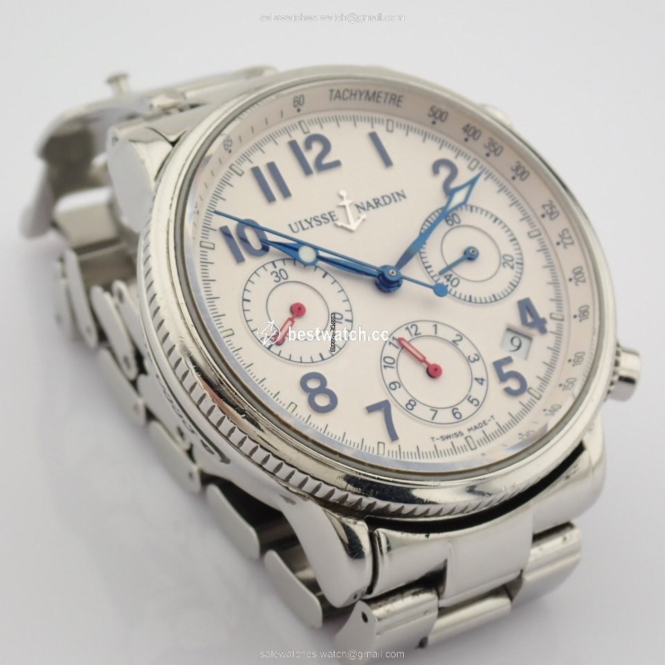 IMG_9085 Ulysse Nardin Marine Chronograph Mens watch Unisex Automatic Steel 353 22 Replica 2