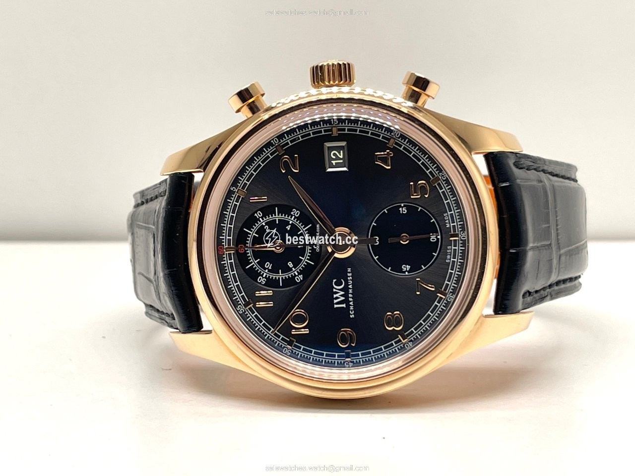 IWC Portuguese Chronograph Automatic Rose gold IW390405 Replica 2