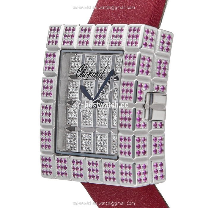Chopard Ice Cube Womens watch Quartz White gold 13 6858 8-42 Replica 2
