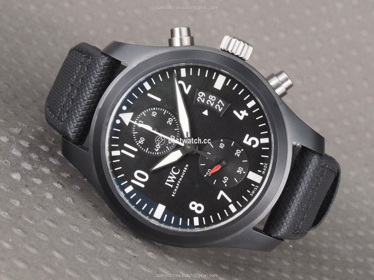 IMG_9085 IWC Pilot Chronograph Top Gun Mens watch Unisex Automatic Ceramic IW388007 Replica 2