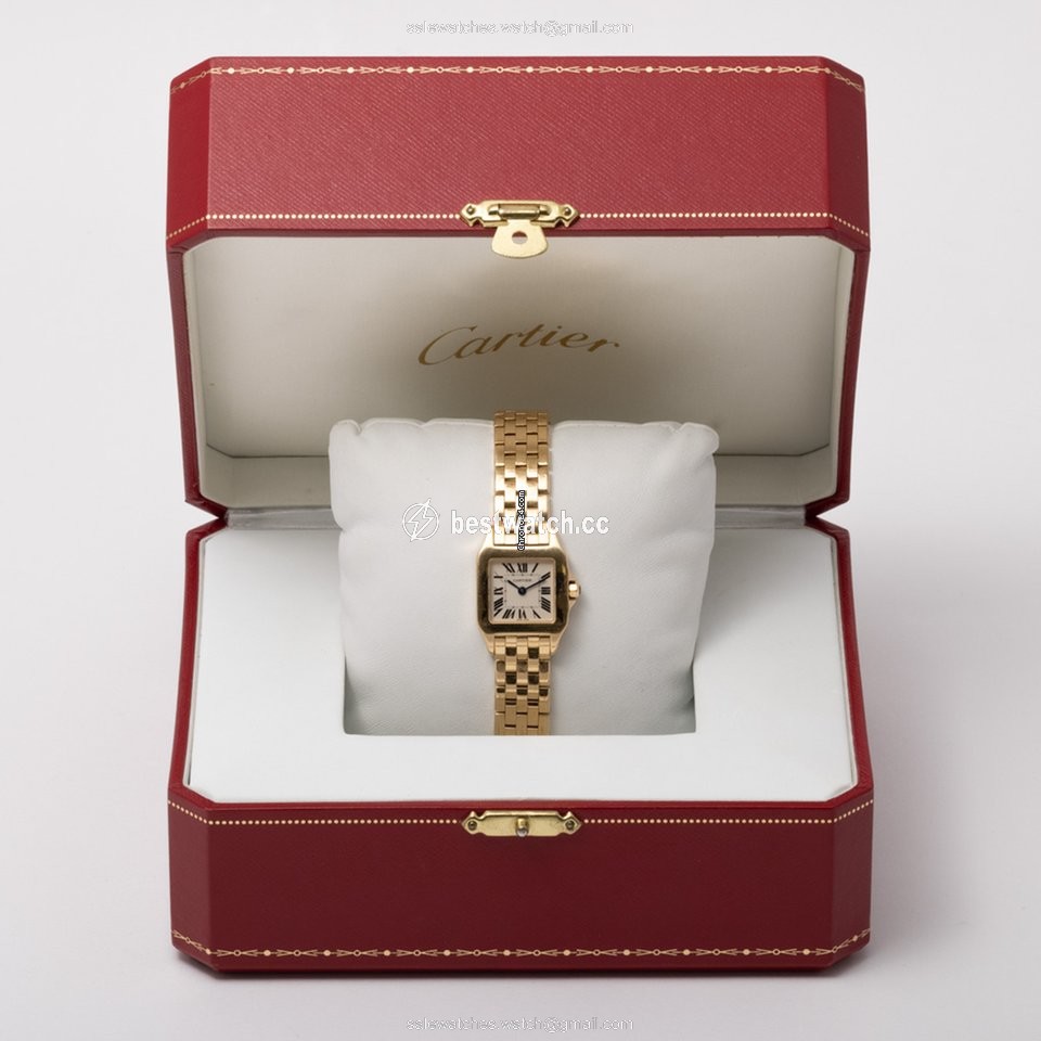IMG_9085 Cartier Santos Demoiselle Womens watch Quartz Yellow gold 2699 Replica 2