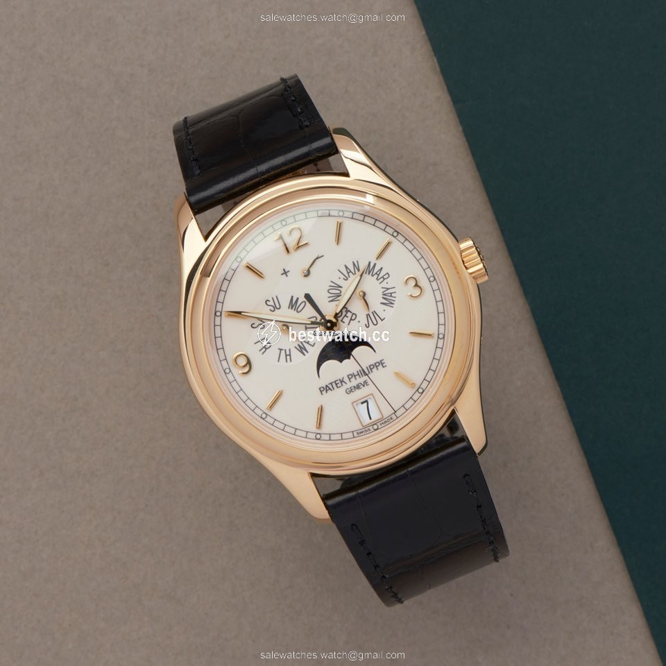 IMG_9085 Patek Philippe Annual Calendar Mens watch Unisex Automatic Yellow gold 5146J-001 Replica 2