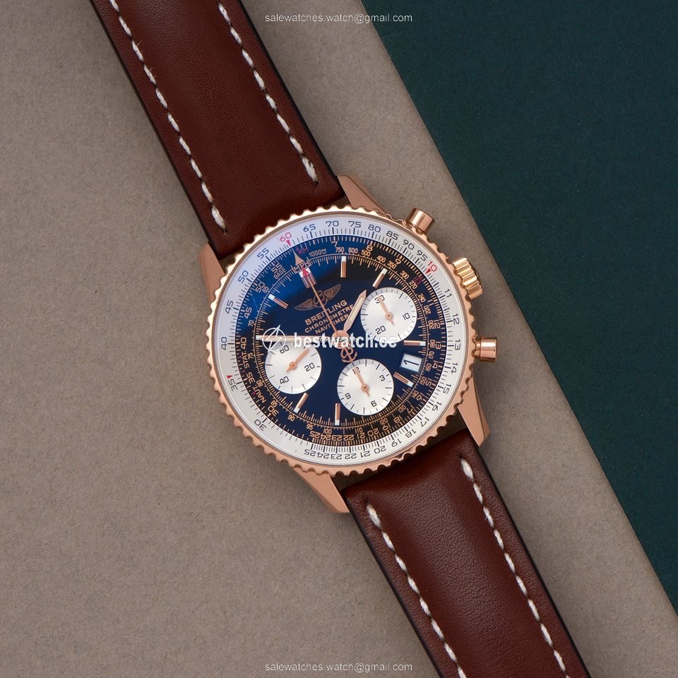 IMG_9085 Breitling Navitimer Mens watch Unisex Automatic Rose gold R23322 Replica 2