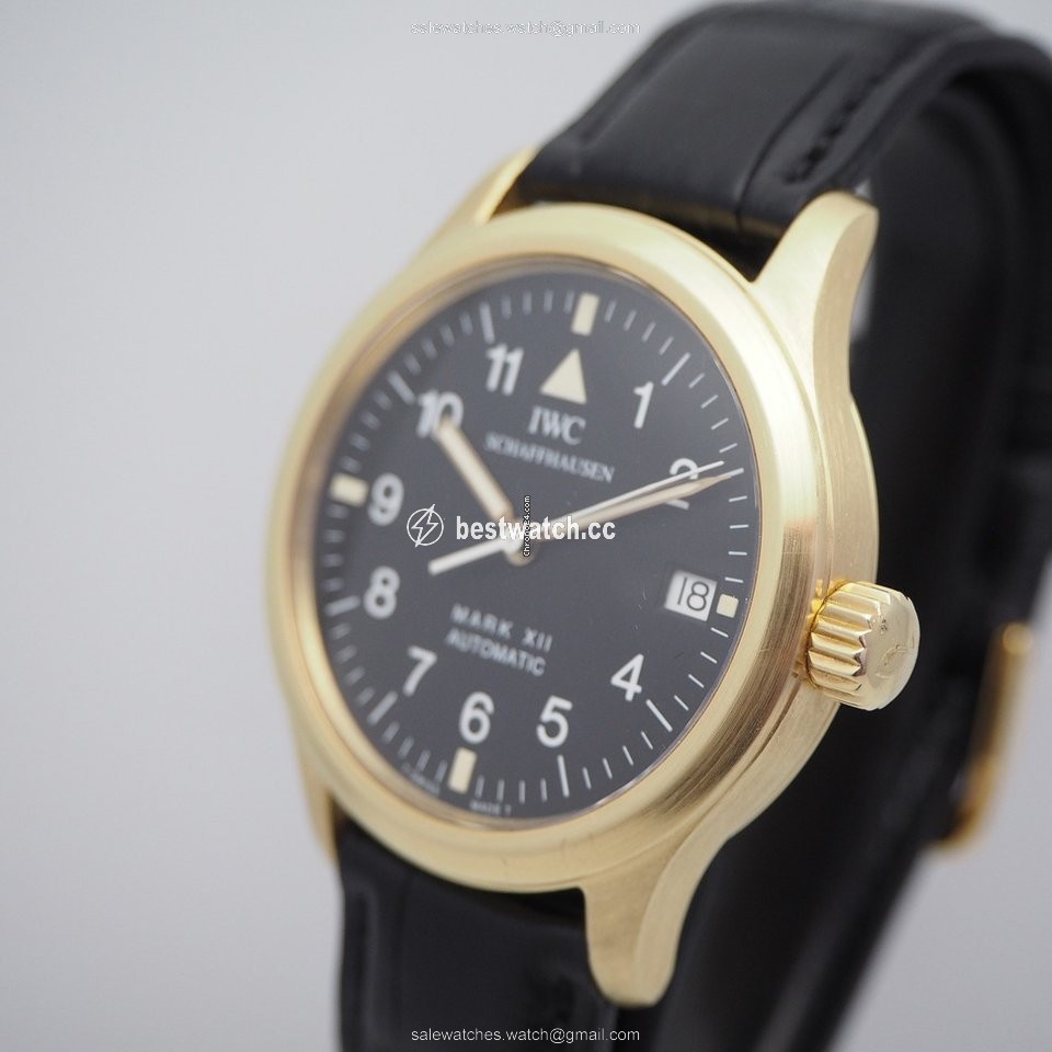 IMG_9085 IWC Pilot Mark Mens watch Unisex Automatic Yellow gold IW 3241 Replica 2