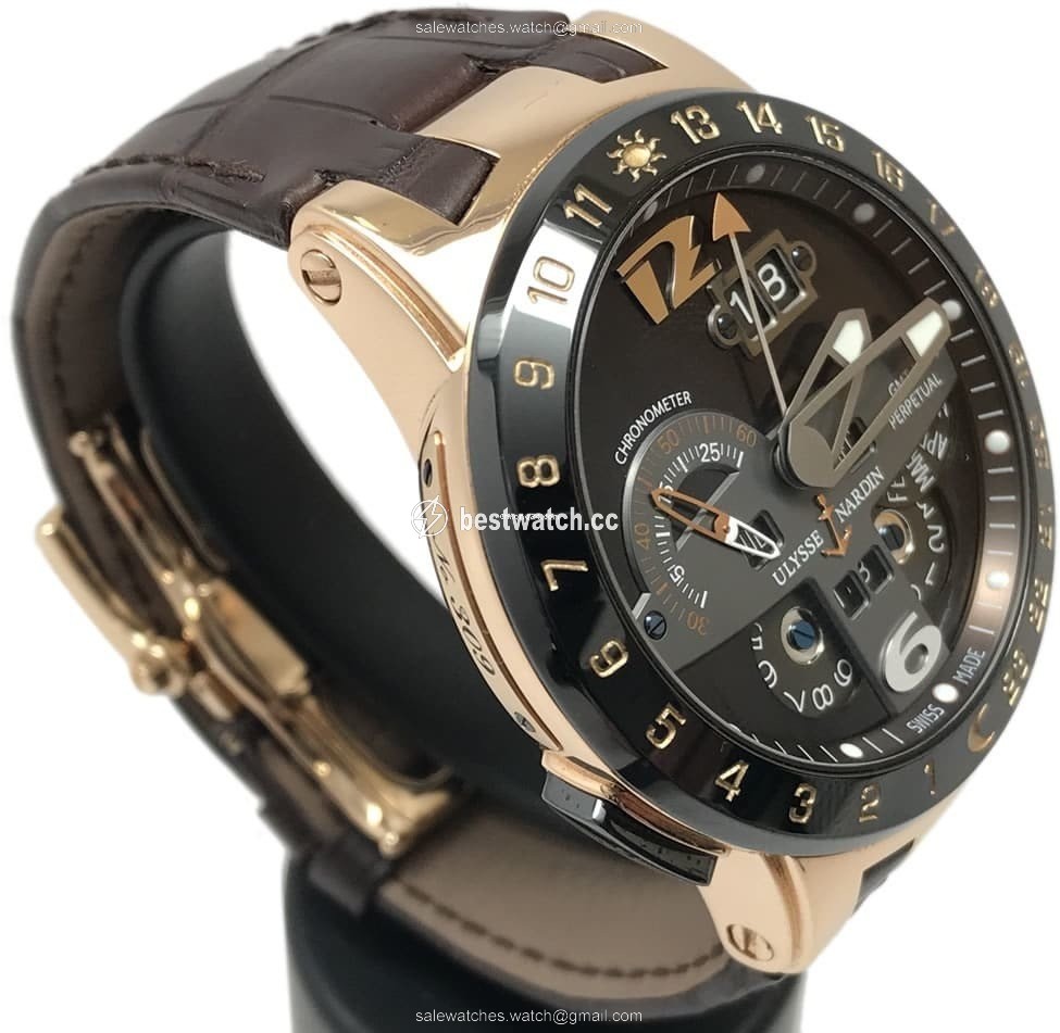 IMG_9085 Ulysse Nardin El Toro Black Toro Mens watch Unisex Automatic Rose gold 323-00 Replica 2