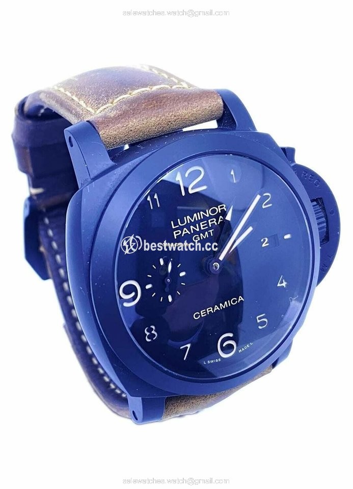 IMG_9085 Panerai Luminor 1950 3 Days GMT Automatic Mens watch Unisex Automatic Ceramic GMT PAM00441 Replica 2