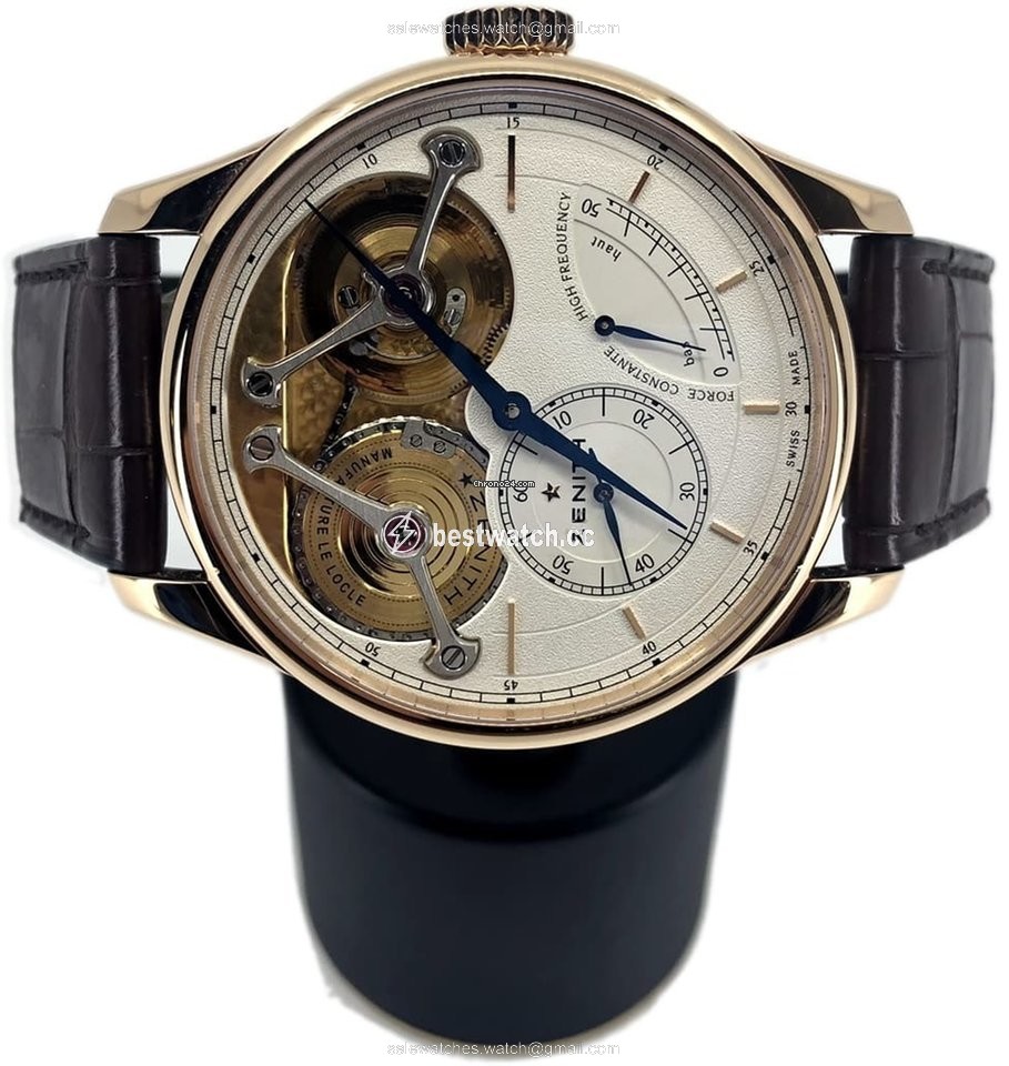 Zenith Academy Mens watch Unisex Manual winding Rose gold 182210481001C713 Replica 2