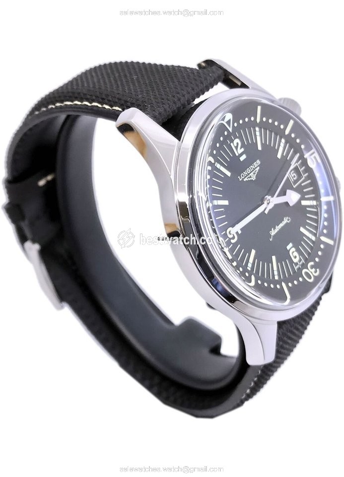IMG_9085 Longines Legend Diver Mens watch Unisex Automatic Steel L3.774.4.50.9 Replica 2