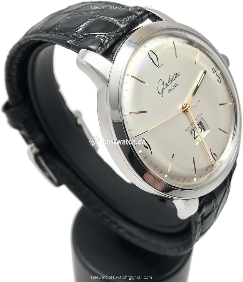 IMG_9085 Glashutte Original Sixties Panorama Date Mens watch Unisex Automatic Steel 39-47-01-02-04 Replica 2
