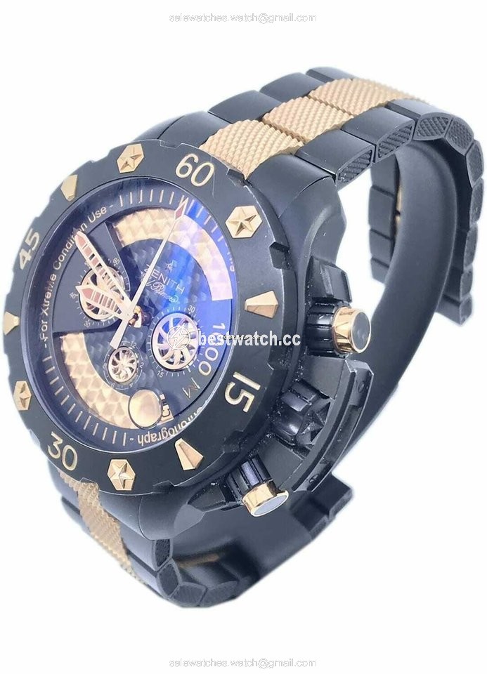 IMG_9085 Zenith Defy Mens watch Unisex Automatic Gold Steel 96-0528-4000-21-M528 Replica 2