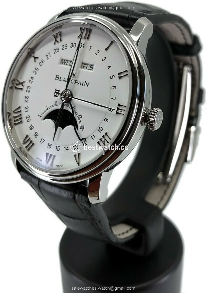 IMG_9085 Blancpain Villeret Quantieme Complet Mens watch Unisex Automatic Steel 6654 1127 55B Replica 2