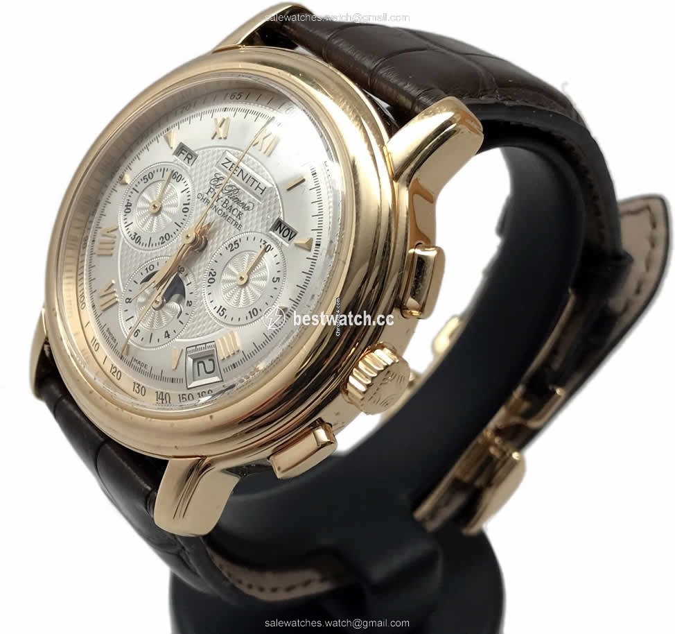 IMG_9085 Zenith Mens watch Unisex Automatic Yellow gold 1240 Replica 2