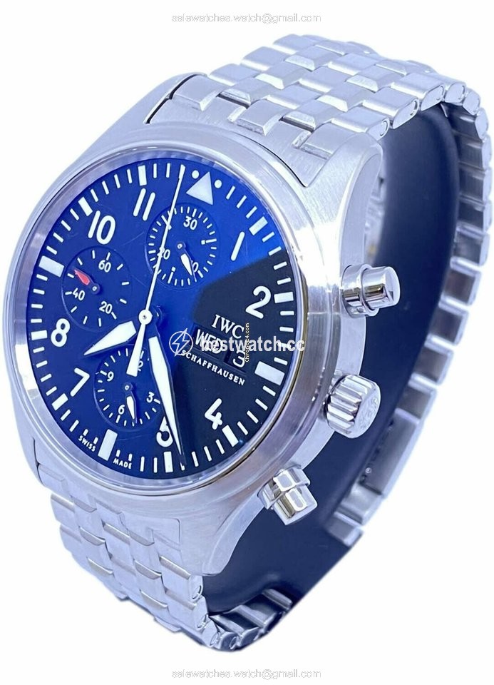 IMG_9085 IWC Pilot Chronograph Mens watch Unisex Automatic Steel IW3717.04 Replica 2