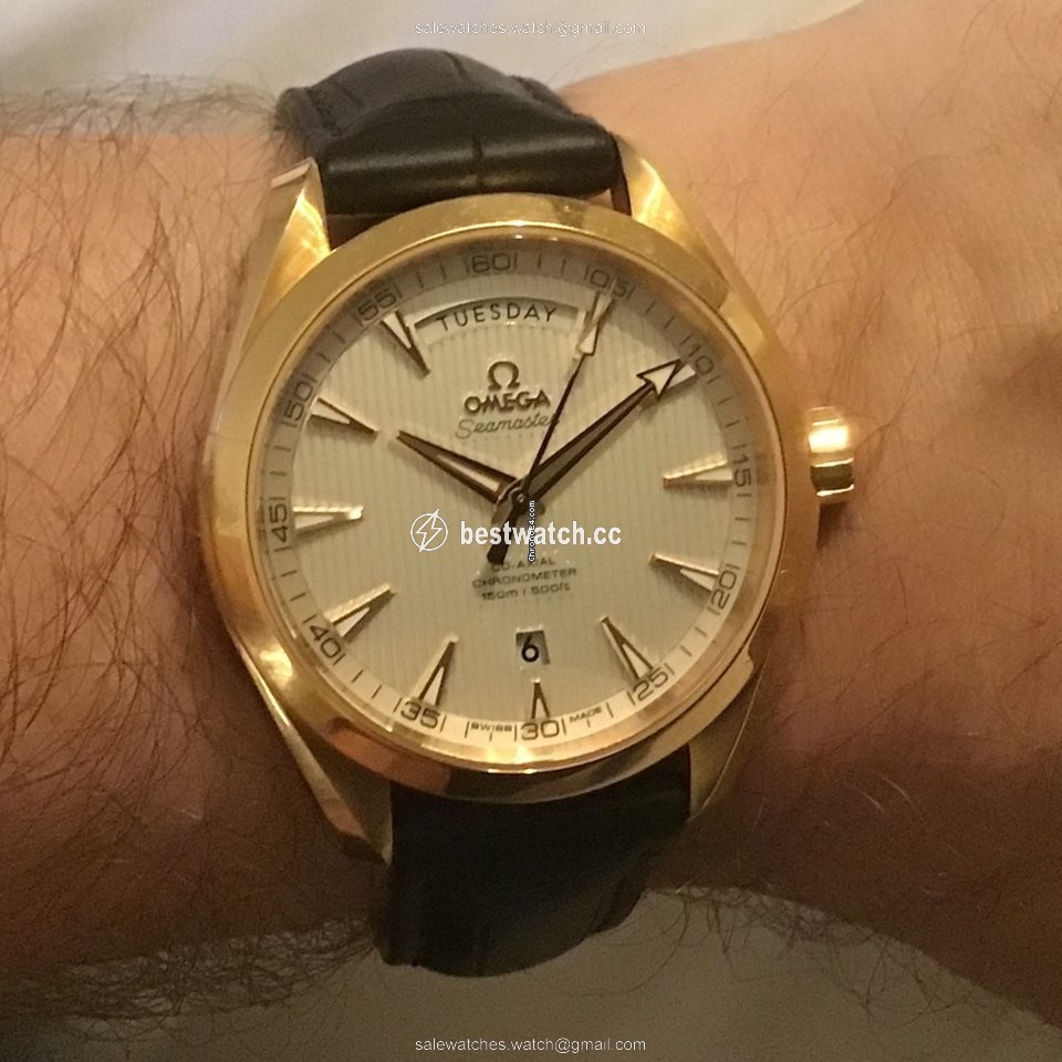 IMG_9085 Omega Seamaster Aqua Terra Mens watch Unisex Automatic Red gold 231.53.42.22.06.001 Replica 2