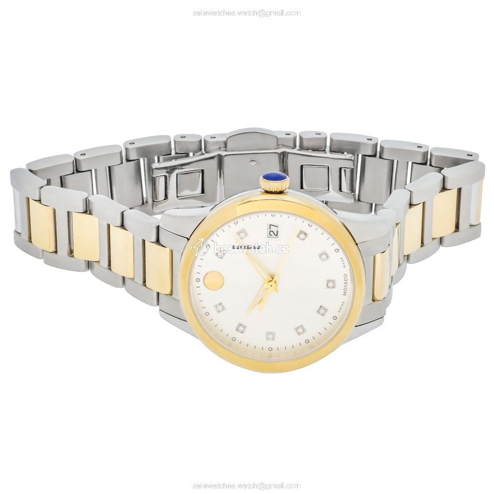 IMG_9085 Movado Womens watch Quartz Gold Steel 0607399 Replica 2