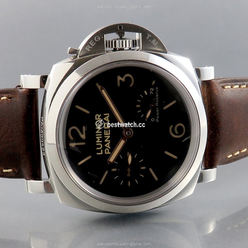 IMG_9085 Panerai Luminor 1950 3 Days Power Reserve Mens watch Unisex Manual winding Steel PAM 00423orPAM 423 Replica 2