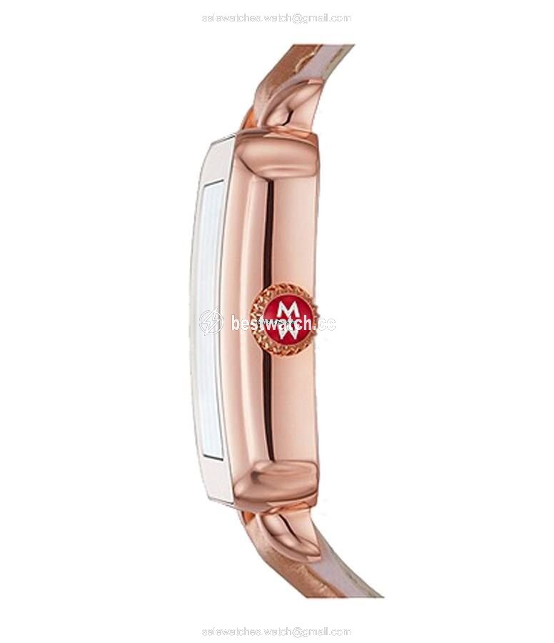 Michele Deco Womens watch Quartz Rose gold MWW06K000039 Replica 2