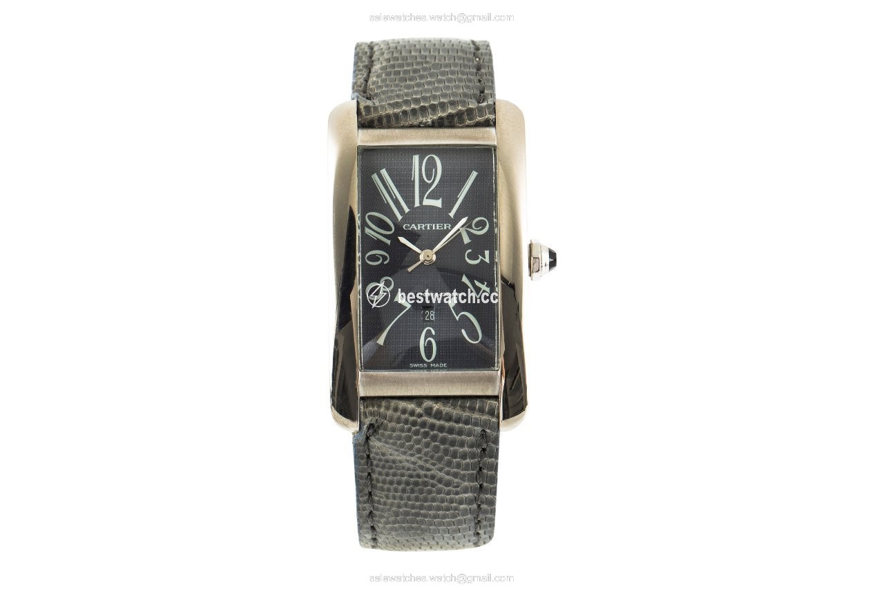 IMG_9085 Cartier Tank Americaine Mens watch Unisex Automatic White gold 1741 Replica 2