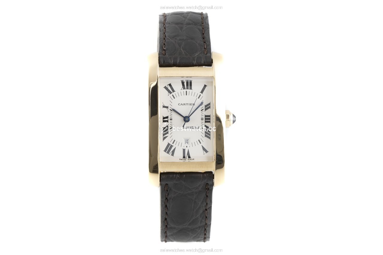 Cartier Tank Americaine Mens watch Unisex Automatic Yellow gold 8172984 Replica 2