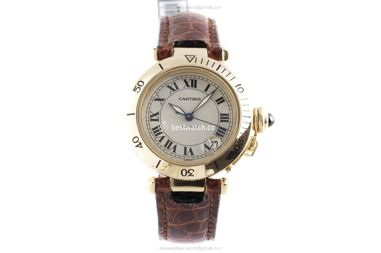 IMG_9085 Cartier Pasha C Mens watch Unisex Automatic Yellow gold 1035 Replica 2
