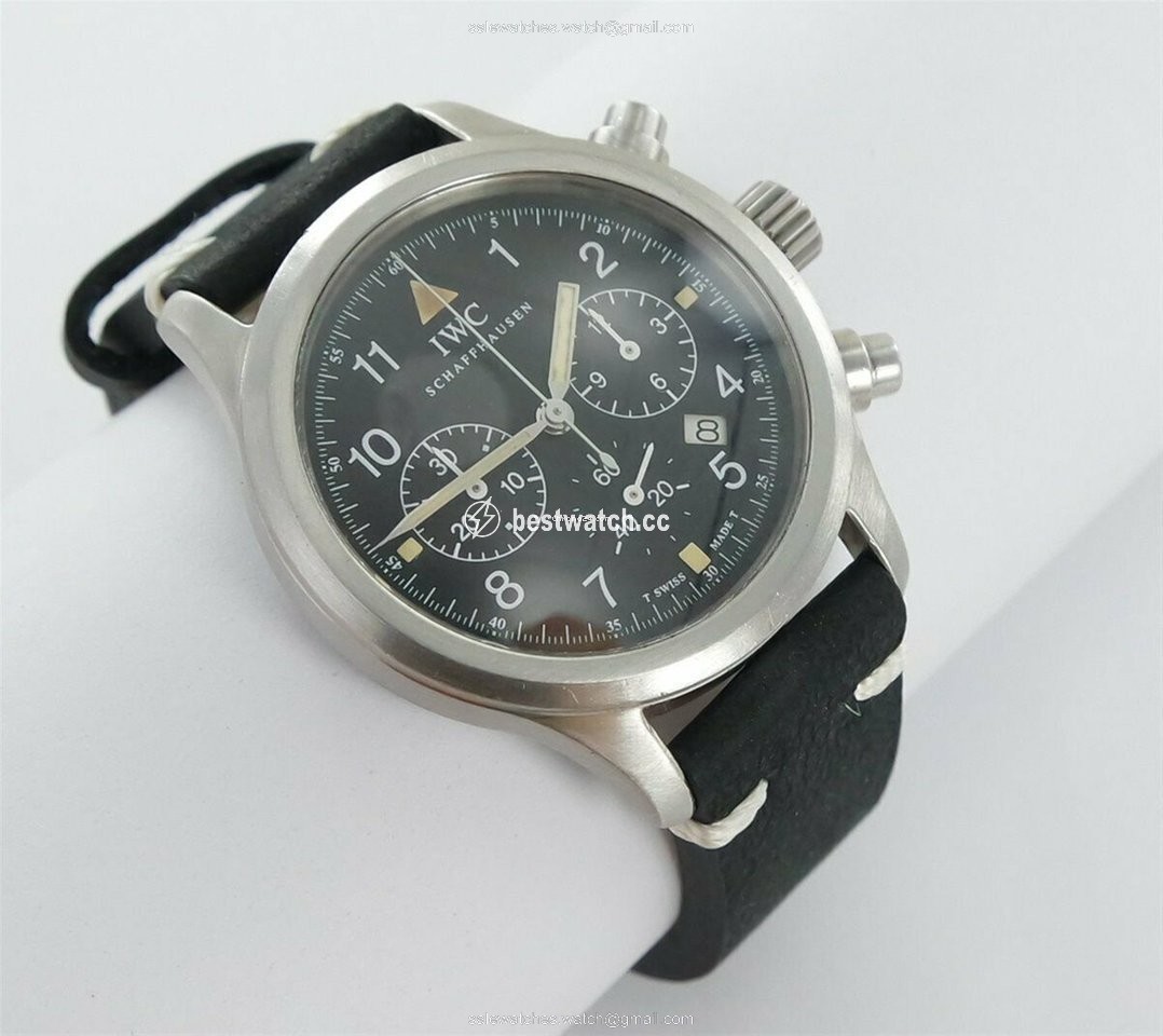 IMG_9085 IWC Pilot Chronograph Quartz Steel 3741 Replica 2
