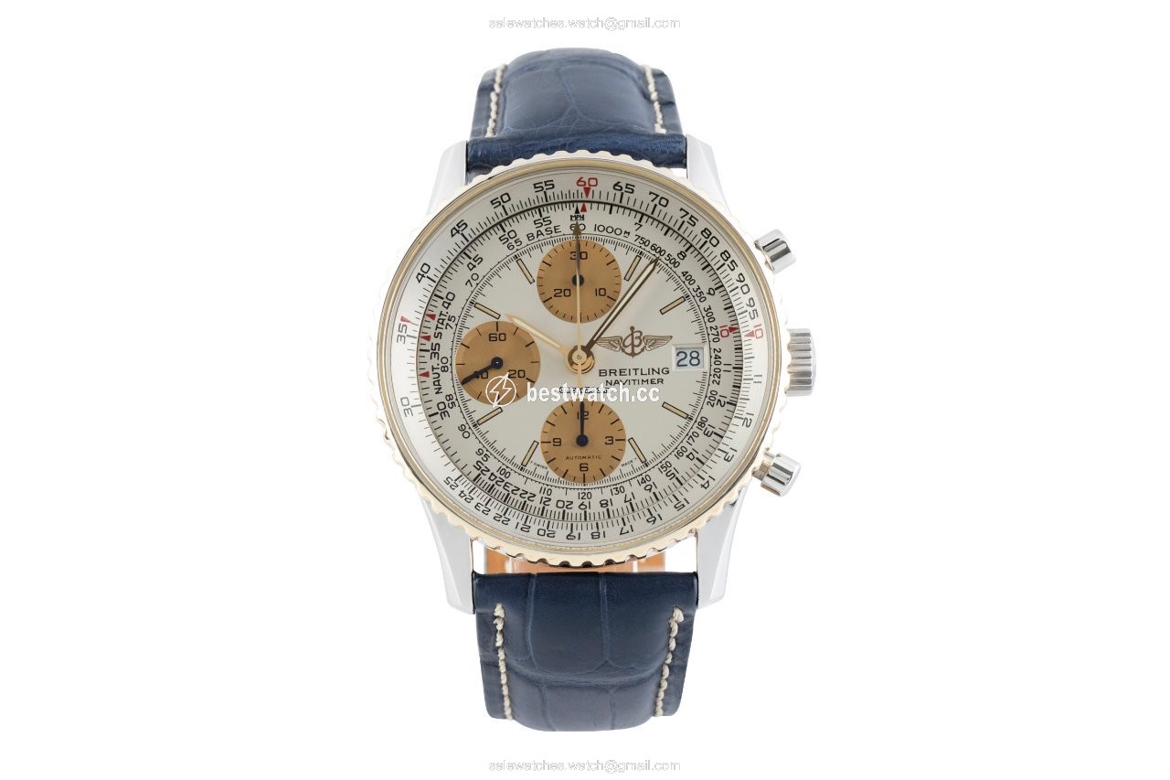 IMG_9085 Breitling Old Navitimer Mens watch Unisex Automatic Gold Steel B13019 Replica 2