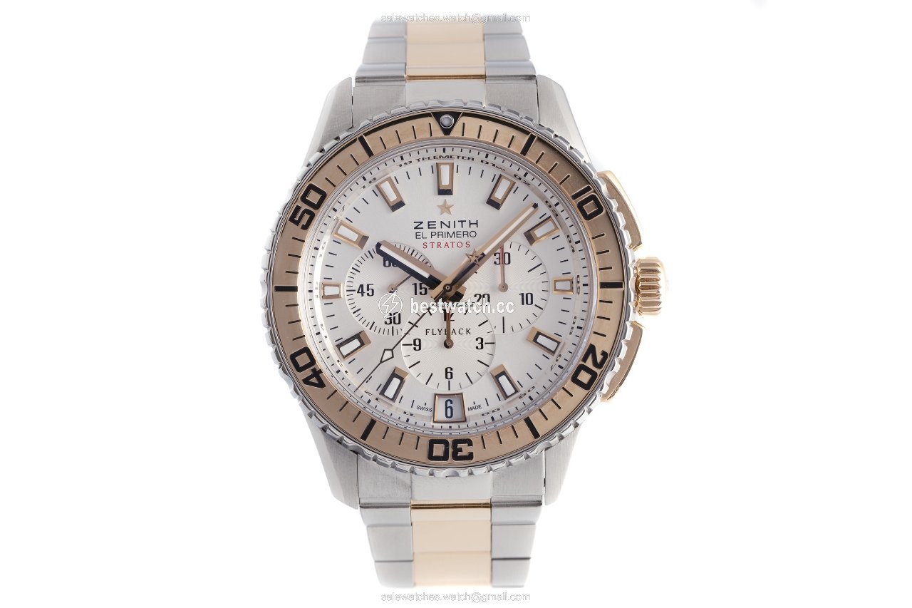 IMG_9085 Zenith El Primero Stratos Flyback Mens watch Unisex Automatic Gold Steel 51.2061.405 01.M2060 Replica 2