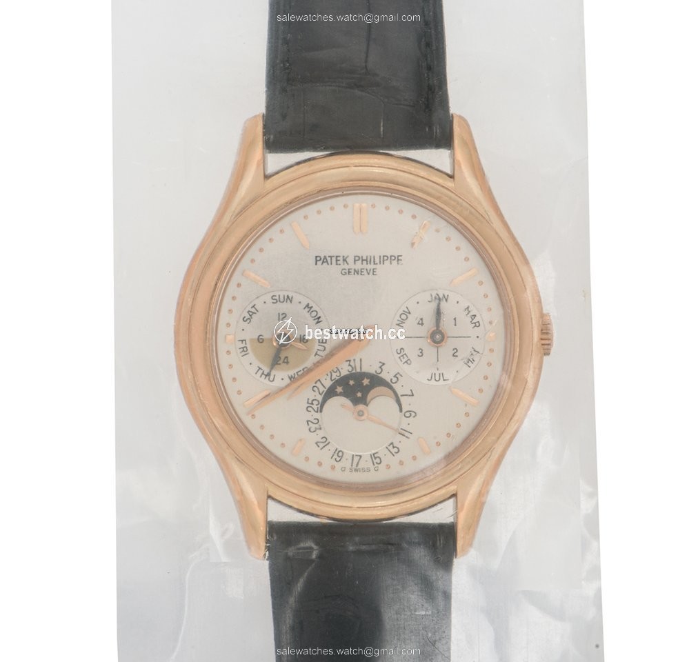 IMG_9085 Patek Philippe Perpetual Calendar Mens watch Unisex Automatic Rose gold 3940R-011 Replica 2