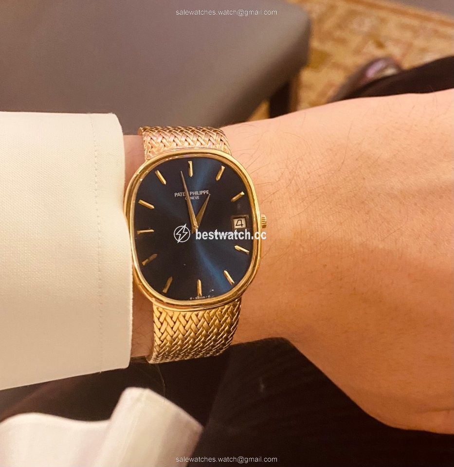 IMG_9085 Patek Philippe Golden Ellipse Mens watch Unisex Automatic Yellow gold 3605 Replica 2