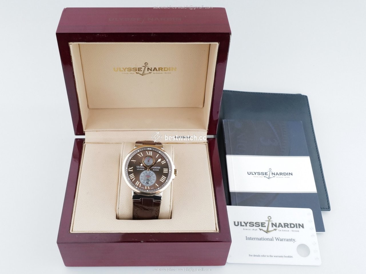 IMG_9085 Ulysse Nardin Marine Chronometer 43mm Mens watch Unisex Automatic Gold Steel 265-67 45 Replica 2