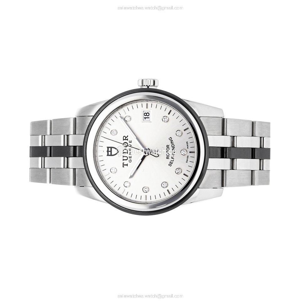 Tudor Glamour Date Womens watch Automatic Steel 55010N SLV DI BRC Replica 2