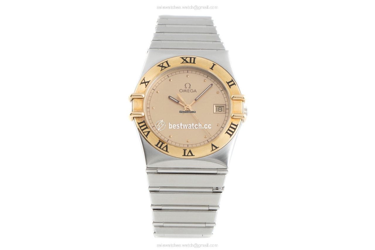 Omega Constellation Day-Date Mens watch Unisex Quartz Gold Steel 396.1070 Replica 2
