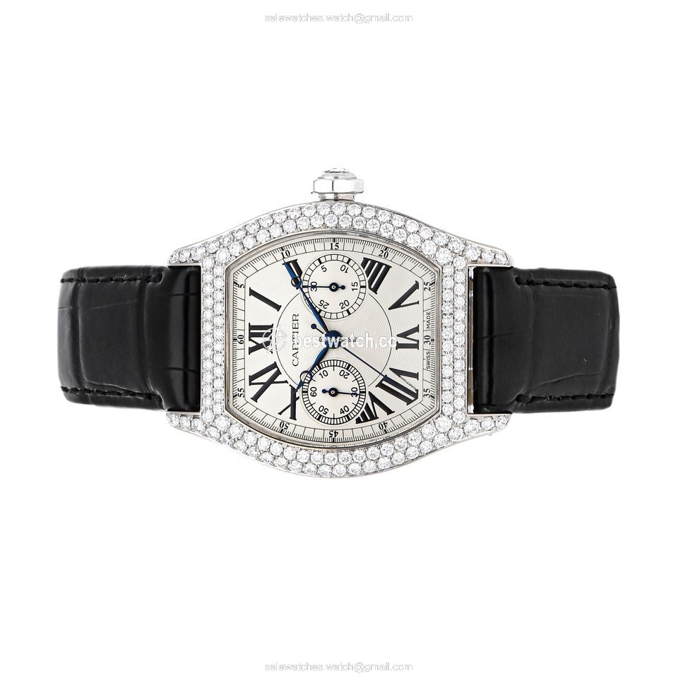 IMG_9085 Cartier Tortue Womens watch Manual winding White gold WA506351 Replica 2