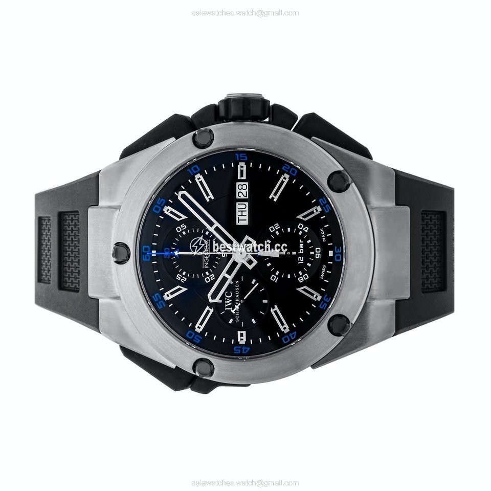 IWC Ingenieur Double Chronograph Titanium Mens watch Unisex Automatic Titanium IW3765-01 Replica 2