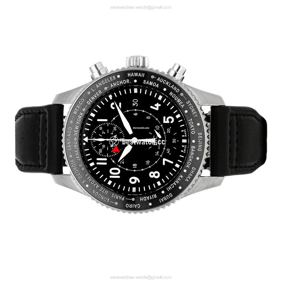 IMG_9085 IWC Pilot Chronograph Mens watch Unisex Automatic Steel IW3950-01 Replica 2