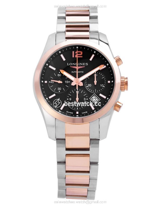 IMG_9085 Longines Conquest Classic Mens watch Unisex Automatic Gold Steel L2.786.5.56.7 Replica 2