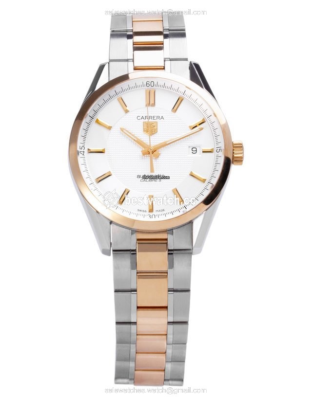 IMG_9085 TAG Heuer Carrera Calibre 5 Mens watch Unisex Automatic Gold Steel WV215A.B00788 Replica 2