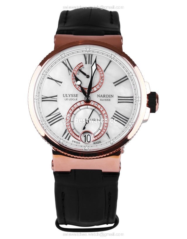 IMG_9085 Ulysse Nardin Marine Mens watch Unisex Automatic Rose gold 1182-160-3 490 Replica 2