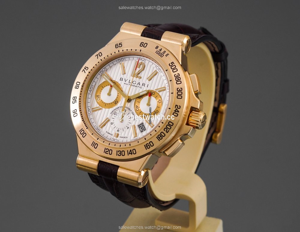 IMG_9085 Bulgari Diagono Mens watch Unisex Automatic Yellow gold DP42GCH Replica 2