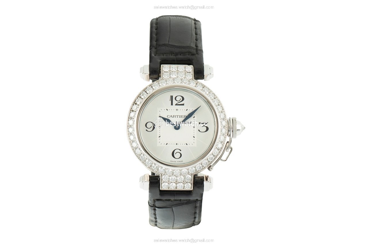 IMG_9085 Cartier Pasha Womens watch Quartz White gold 2813 Replica 2