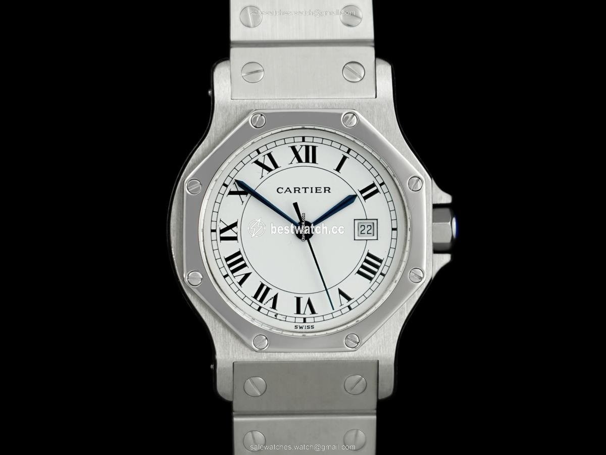 Cartier Santos Mens watch Unisex Automatic Steel 8241 Replica 2
