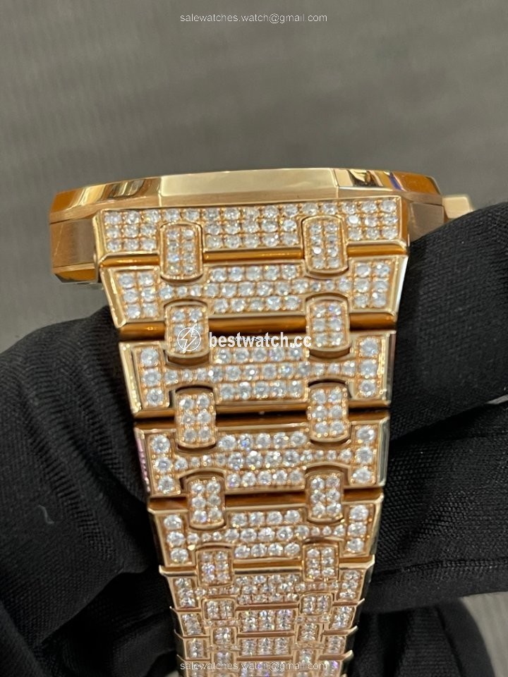 Audemars Piguet Royal Oak Mens watch Unisex Automatic Rose gold 15413OR.YY.1220OR.01 Replica 2
