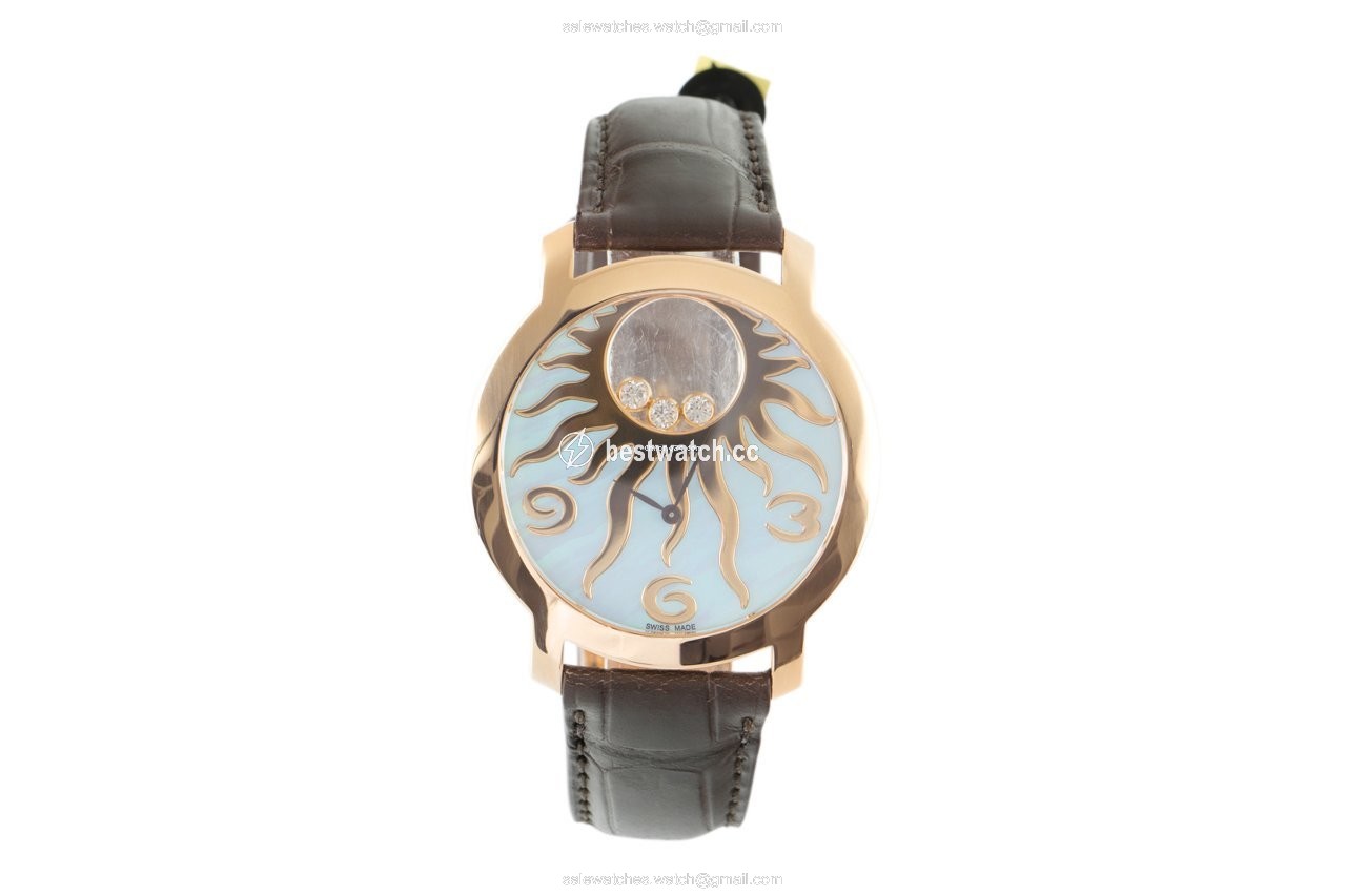 IMG_9085 Chopard Happy Diamonds Womens watch Quartz Red gold 20 7469 Replica 2