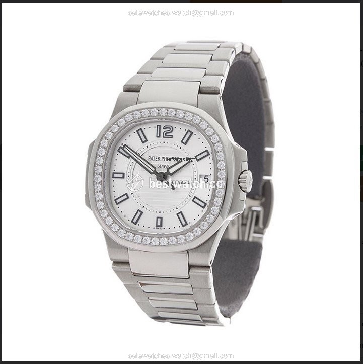 IMG_9085 Patek Philippe Nautilus Womens watch Quartz White gold 7010 1G-001 Replica 2