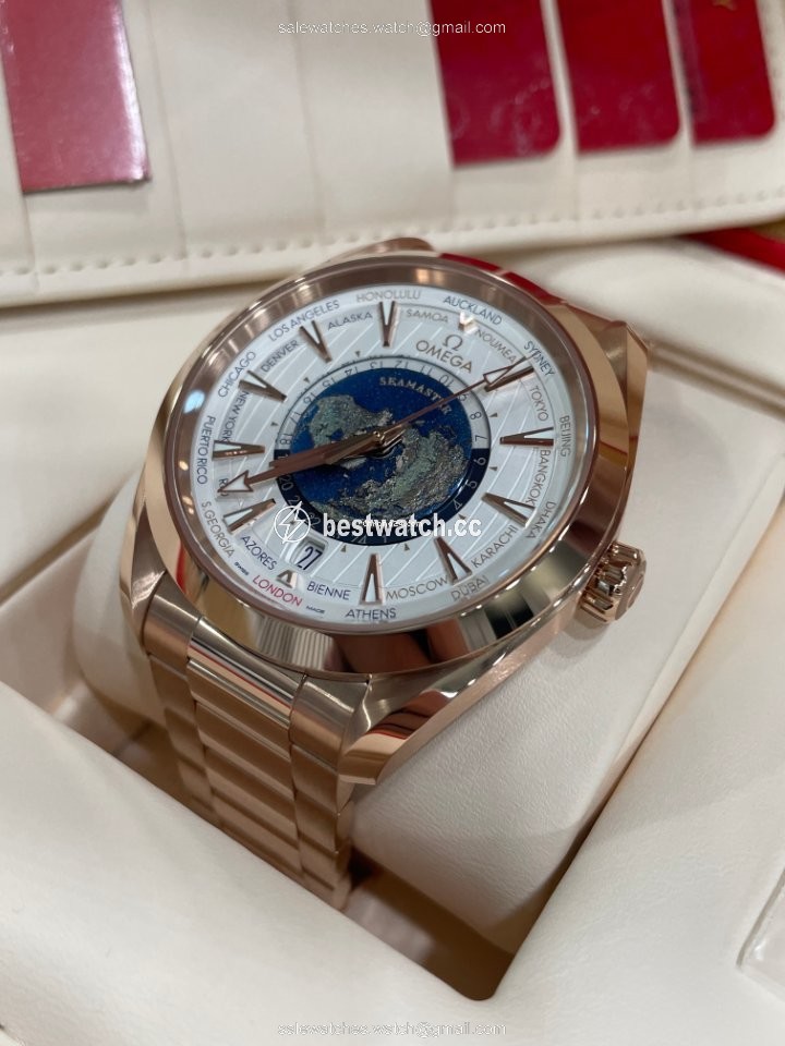 IMG_9085 Omega Seamaster Aqua Terra Mens watch Unisex Automatic Rose gold 220.50.43.22.02.001 Replica 2