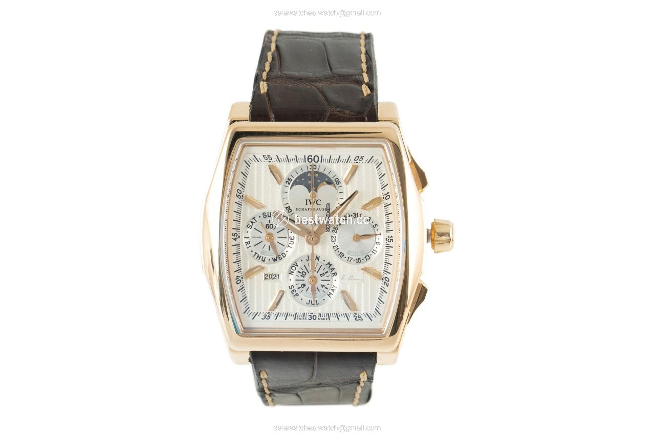 IMG_9085 IWC Da Vinci Perpetual Calendar Mens watch Unisex Automatic Yellow gold 3762 Replica 2
