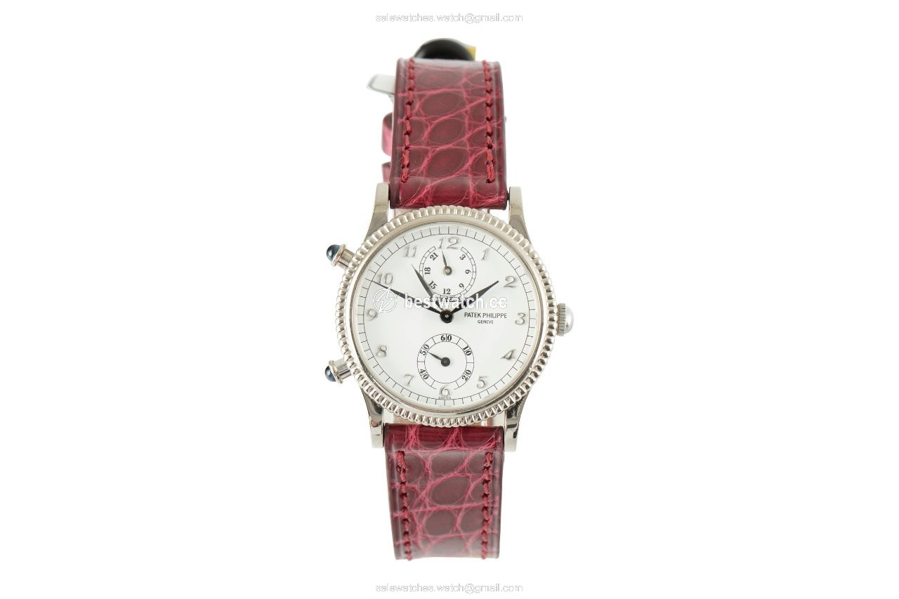 IMG_9085 Patek Philippe Travel Time Womens watch Automatic White gold 4864 Replica 2