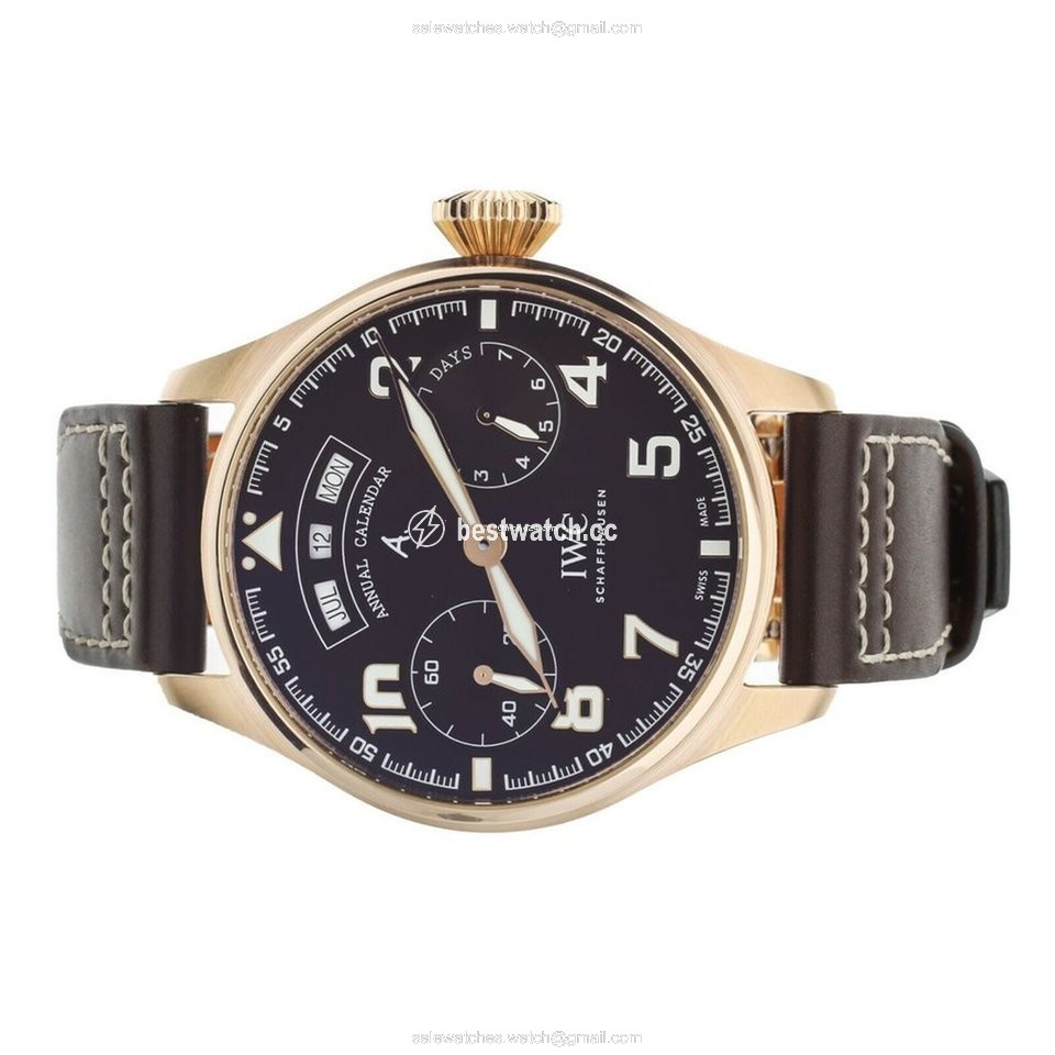 IMG_9085 IWC Big Pilot Mens watch Unisex Automatic Rose gold IW502706 Replica 2