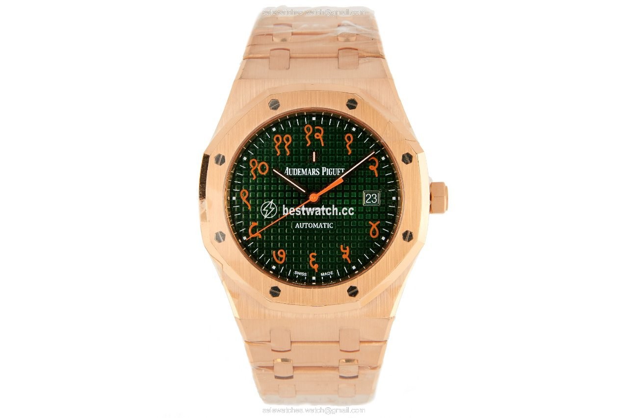 IMG_9085 Audemars Piguet Royal Oak Mens watch Unisex Automatic Rose gold 15409OR.OO.1220.OR.01 Replica 2